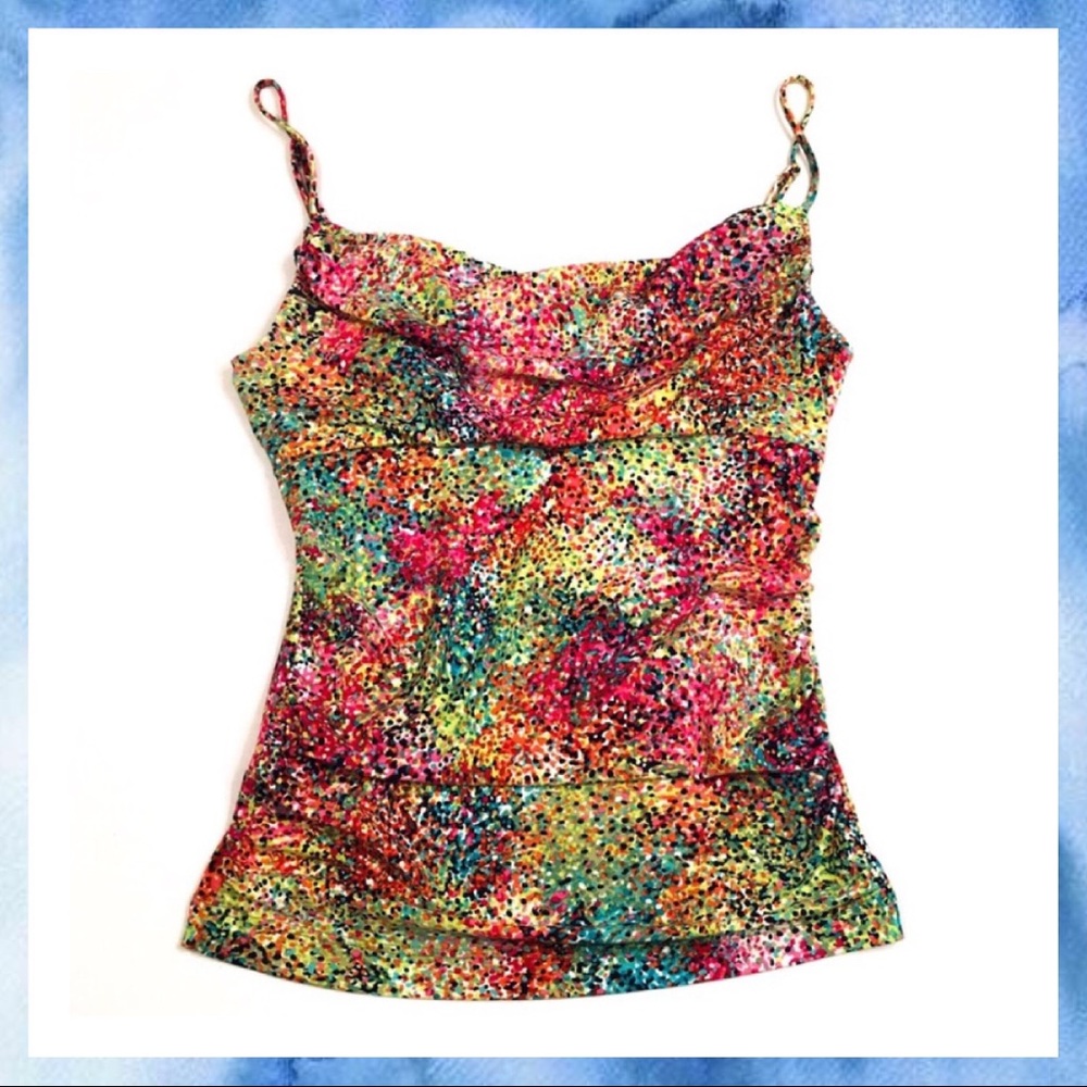 Bright multi colored tank top from BCBG MAXAZRIA